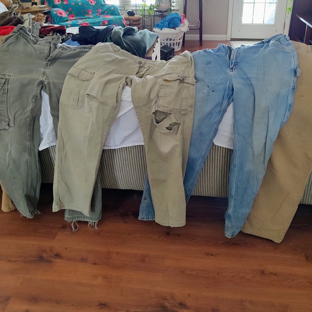 Wrangler Men's Cargo Pants - Olive, Khaki, Light Blue, Beige